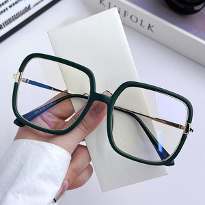 Les grandes lunettes à monture noire rouge pour femmes peuvent être assorties à un certain nombre de degrés pour montrer <span class=keywords><strong>le</strong></span> visage <span class=keywords><strong>petit</strong></span> maquillage dieu anti-bleu moi - Product Image 3