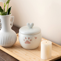 Urne funéraire en céramique pour animaux de compagnie (chiens, chats) – Prix usine de gros – Conception personnalisée – Petite urne en porcelaine pour animaux avec garantie