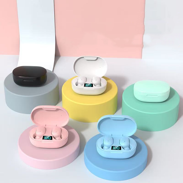Comfortable Wearing Wireless TWS Earbuds E6S Digital Display Hi-Fi Stereo Gaming Sports Headphone ENC IPX4 Waterproof Touch