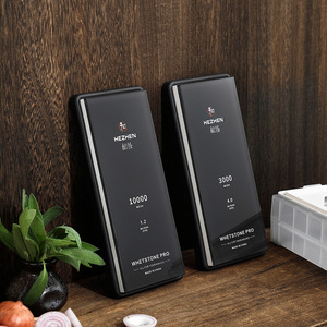 Nuovo Set di Pietre per Affilare con Base in Vetro HEZHEN per Affilare <span class=keywords><strong>Coltelli</strong></span> da Cucina # Affilatore in Corindone Bianco 3000/10000 con Scatola Multifunzionale - Product Image 5