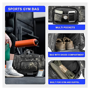Logo personnalisé promotionnel camouflage transport à la main grande valise de sport étanche sac de sport fourre-tout autres sacs de sport pour femmes hommes voyages - Product Image 6