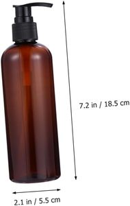 Botella de PET de 200ml, 250ml, 300ml, Color Ámbar, para Cosméticos, Champú, Loción, Sérum para el Cuidado de la Piel, con Bomba Dosificadora, Impresión Serigráfica, No Tóxica, Personalizable - Product Image 6