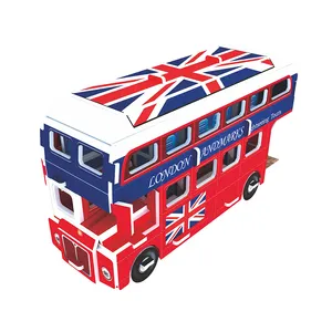 Mô Hình Xe Buýt Hai Tầng London Xe Buýt Ghép Hình 3D Được Cá Nhân Hóa Với 43 Chiếc