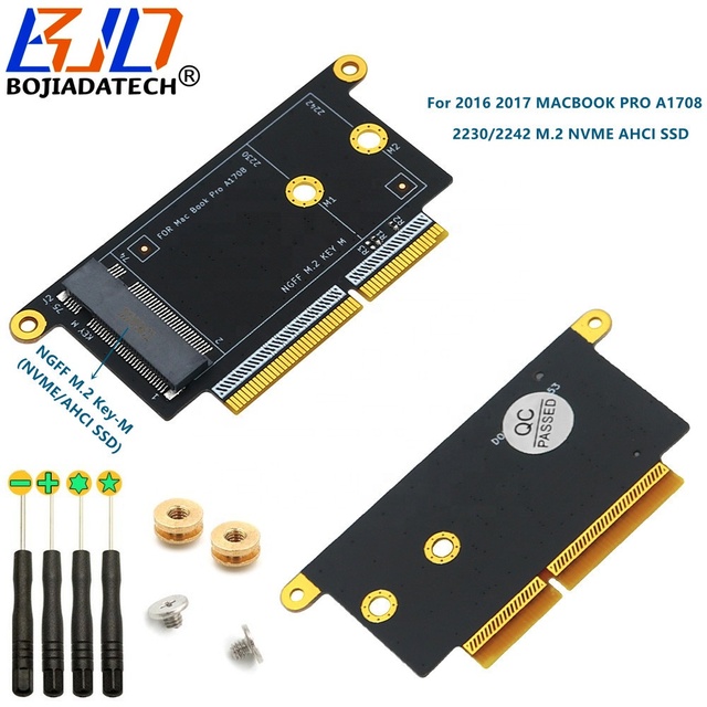 Factory Wholesale NGFF M.2 Key-M AHCI NVME SSD Adapter Converter Card 2230 2242 for 2016 2017 Macbooks PRO A1708 in Stock