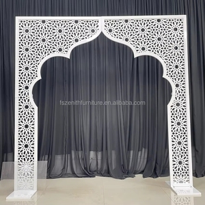 Custom evento <span class=keywords><strong>palazzo</strong></span> arco indiano arabico PVC retro a goccia acrilico parete stile arabico sfondo - Product Image 4