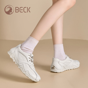 New Niche All-Match Casual <b>Shoes</b> White Breathable Lightweight Lace-Up Genuine Leather De Xun Women's <b>Shoes</b> - Product Image 3