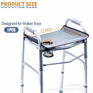 Plateau Zehan Walker 41x33cm avec tapis antidérapant amovible et porte-gobelet pour personnes âgées - Product Image 2