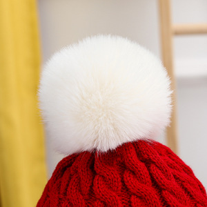 Chapeau bébé en tricot pour l'automne et l'hiver, mignon et adorable, coupe-vent, chaud, protection des oreilles, unisexe, chapeau parent-enfant - Product Image 2