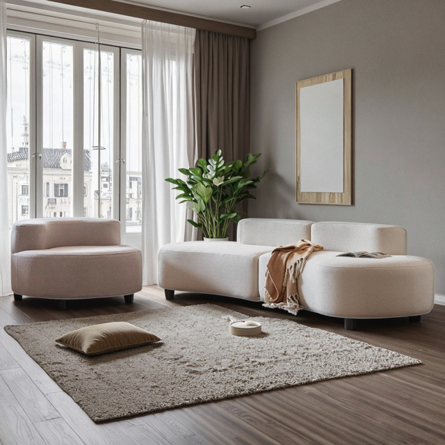 Budget-friendly Custom Luxury Tufted Curved Modular Compressed Fabric Sofa Sectional Set Modern Eco-Friendly Lightweight Easily