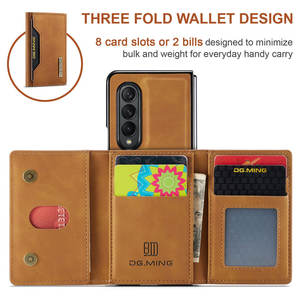 Pour <span class=keywords><strong>Samsung</strong></span> <span class=keywords><strong>Z</strong></span> <span class=keywords><strong>Fold</strong></span> <span class=keywords><strong>4</strong></span> Fold4 <span class=keywords><strong>Coque</strong></span> Original DG. Étui de téléphone antichoc en cuir portefeuille détachable pliable magnétique MING M2 - Product Image 4