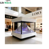Pantalla LCD Holográfica Piramidal de 360 Grados, Positiva y Negativa, de 55 Pulgadas, para Educación en Interiores, Exhibiciones de Museos, Publicidad OEM