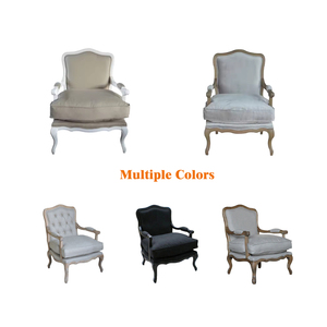 <span class=keywords><strong>Fauteuil</strong></span> S1070 de style français rétro en lin rembourré, avec pieds en bois d'acacia tourné, chaise en tissu, <span class=keywords><strong>fauteuil</strong></span> de détente pour une personne - Product Image 3