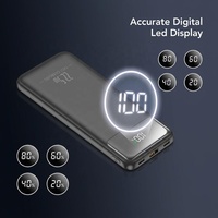 QSF 22.5W Power Bank Charge rapide PD3.0 Chargeur portable Affichage LED Petit téléphone 10000mAh PowerBank 20000MAH