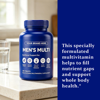 Comprimés multivitaminés et multiminéraux pour hommes, marque privée OEM ODM, 200 unités, complément alimentaire personnalisé