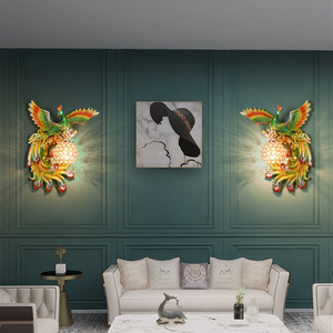 Atmosférico hermoso dormitorio mesita de noche luz de pared colorido exquisito fondo de sala de estar lámpara de pared - Product Image 5