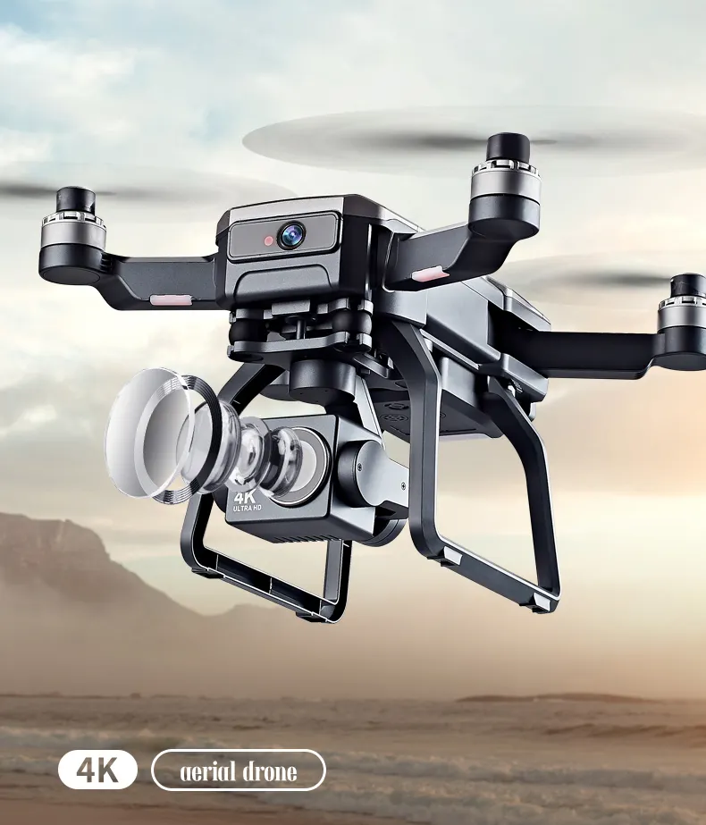 HOSHI-Dron teledirigido SJRC F7S 4K PRO, con cámara HD, <span class=keywords><strong>3</strong></span> ejes, cardán, fotografía aérea, 5G, GPS, prevención de obstáculos, Quadcopter