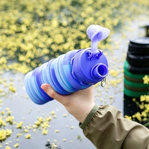 Bouteille pliable en silicone 500ml/700ml sans BPA, anti-fuite, à boire directement, compatible lave-vaisselle, idéale pour les voyages et le sport - Product Image 6