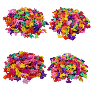 100 pinces à cheveux pour filles, barrettes en plastique à charnière, pour tout-petits, enfants, bébés, style années <span class=keywords><strong>80</strong></span>-90, colorées, mignonnes, à motifs de dessins animés, accessoires pour cheveux - Product Image 1