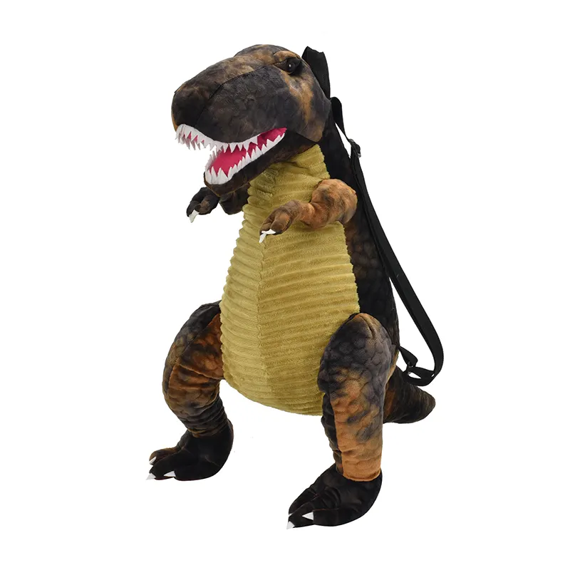 Juguete de dinosaurio de peluche para niños, Tiranosaurio <span class=keywords><strong>Rex</strong></span>, mochila, regalo de cumpleaños