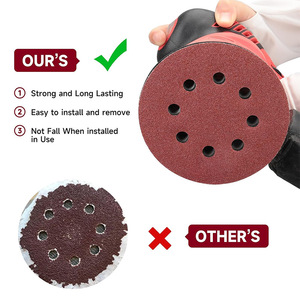 Discos de Lijado de 5 Pulgadas con 8 Agujeros, Velcro, Grano 60 80 120 150 240 320 400 600, Alúmina, para Lijadora Orbital Aleatoria, 165 Piezas - Product Image 4