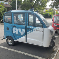 Tricycle Électrique Personnalisé à 4 Portes, Voiture Électrique Fermée à Trois Roues, Tricycle Électrique à Double Moteur 2400W pour Touristique