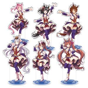 52 Estilos de Figuras de Anime Uma <span class=keywords><strong>Musume</strong></span>, Base Acrílica para Exhibición, Modelo de Escritorio, Adorno de Regalo - Product Image 3