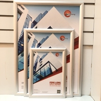 Penglong PL-M25 cadre à pression rabattable A3 25mm bord incurvé anodisé aluminium signe vitrine panneaux publicitaires PET résistant aux UV