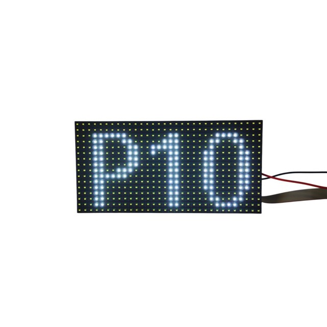 Programmable P10 SMD White LED Module 320x160mm IP54 Outdoor Single Color Scrolling Display
