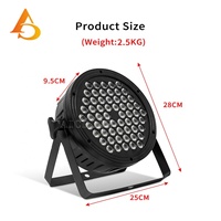 Projecteur PAR LED professionnel 60*3W en plastique, RGB 3-en-1, idéal pour scène, discothèque et mariage - Offre Spéciale