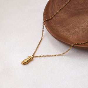Geometric Human Body Pendant Necklace Stainless Steel Chain Clavicle Chain Gift For Women Fashion Jewelry - Product Image 2