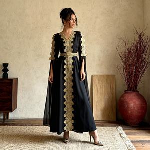 อาบายะห์โพลีเอสเตอร์คุณภาพพรีเมียมสำหรับสตรีมุสลิม ชุดเดรสเรียบหรู สง่างาม รับผลิตตามสั่ง ขายส่ง ผู้จัดจำหน่ายสไตล์ตะวันออกกลาง - Product Image 2