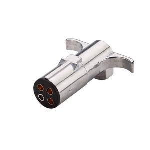 Connecteur de remorque rond à 4 voies, kit de douille adaptateur, boîtier en plastique solide moulé sous pression, nouvelle demande élevée, 12-24V - Product Image 1