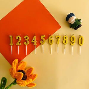 الأكثر مبيعًا شمعة مزخرفة للحفلات برقم ذهبي/فضي عيد ميلاد من الأعلى - Product Image 3
