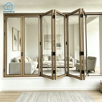 Fenêtre pliante en aluminium blanche pour usage domestique, fenêtre de vue intérieure/extérieure pour jardin, taille personnalisée non standard pour le marché étranger