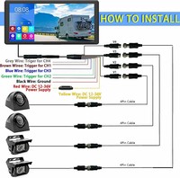 Sistem Perekam Video DVR Truk Layar Sentuh IPS 4K 9 Inci, Sistem Pemantauan Terpisah 2 Kanal, Sistem Perekaman Bus, IP68
