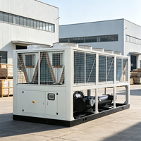 Refroidisseur à vis industriel à air refroidi 100 USRT, refroidisseur d'eau R407C, compresseur à vis haute capacité pour le refroidissement commercial