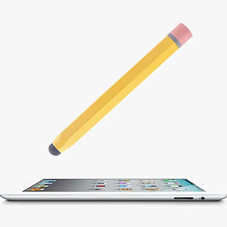 ปากกาหน้าจอทรงดินสอไม้,ปากกาดินสอโลหะหกเหลี่ยมปากกาตัวเก็บประจุสำหรับโทรศัพท์มือถือปากกาพร้อมโลโก้