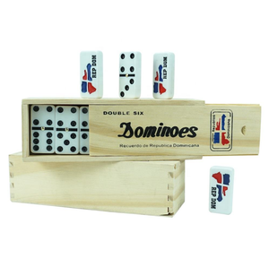 <span class=keywords><strong>Dominos</strong></span> gravés fabriqués par le fabricant, point de départ Porto Rico, <span class=keywords><strong>drapeau</strong></span> dominicain, double six, mélamine écologique, boîte de couleur - Product Image 2