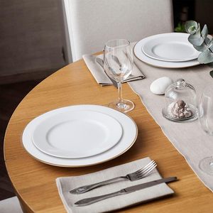 <b>Ceramic</b> Factory Wholesale Luxury With Golden Rim White <b>Plate</b> Bone China Flat <b>Plate</b> Dinnerware 6/7/8/10 Inch <b>Ceramic</b> Dinner <b>Plate</b> - Product Image 3