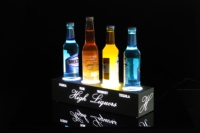 Présentoir lumineux LED en acrylique pour bouteilles d'alcool, support lumineux pour vin, présentoir de comptoir éclairé pour bar, club, pub, boîte de nuit