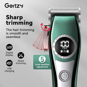 ชุดเครื่องตัดผมไฟฟ้าสำหรับร้านตัดผมมืออาชีพ ใบมีดสแตนเลส กันน้ำ IPX7 หน้าจอภาษาอังกฤษ แบตเตอรี่ 1200mAh - Product Image 2