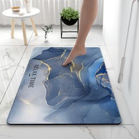 Tapis de douche en caoutchouc naturel de haute qualité ensemble de tapis de salle de bain anti-dérapant tapis de toilette anti-dérapant en caoutchouc diatomite