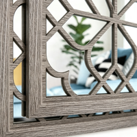 Miroir mural carré au design moderne, miroir d'entrée en MDF à faire soi-même, couleur au choix, pour la décoration de la salle de bain, des chambres, des salons, de la maison, marque SHN, modèle