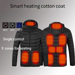 5V USB <b>Heated</b> Canvas Sporty <b>Jacket</b> Windproof Waterproof Hooded Men's Winter Outdoor Self Heating <b>Electric</b> Puffer - Product Image 4