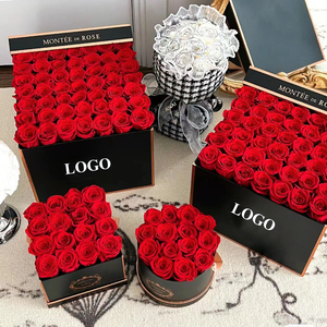 Scatola in Velluto con Coperchio per <span class=keywords><strong>Rosa</strong></span> Eterna Preservata, <span class=keywords><strong>Rosa</strong></span> Antico, Fiore Vero per Sempre, Ideale per Laurea, Natale, Ringraziamento, Capodanno, San Valentino - Product Image 2