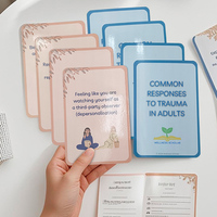 Boîte coulissante personnalisée pour thérapie de santé mentale, psychoéducation, bien-être émotionnel, avec cartes de motivation et finition brillante