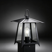 Lampe pilier vintage en fer galvanisé étanche IP65 AC pour extérieur, avec verre transparent, pour villa, cour, jardin, allée, terrasse
