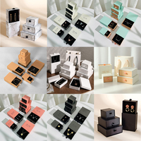 Joyero exquisito de alta guardia, cajón de joyería personalizado, caja de embalaje, joyero de cartón y bolsa