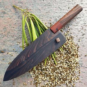 มีดเหล็กกล้าคาร์บอนตีขึ้นรูปด้วยมือ ด้ามไม้ ทำมือ สไตล์ญี่ปุ่น - Product Image 3