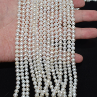Perles d'eau douce naturelles semi-rondes 2-10mm, surface propre, matériau pour chaîne de pull, semi-finies, en vrac, pour bijoux féminins